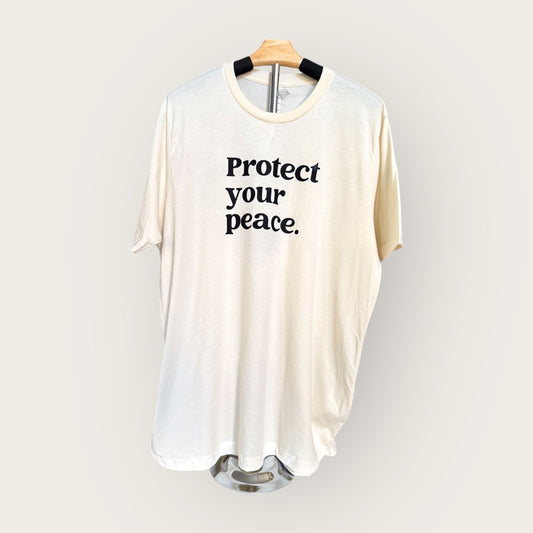 Protect your peace  t-shirt in color sand