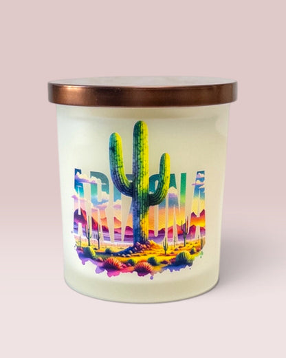 Arizona Sunset 8 oz Candle with copper lid