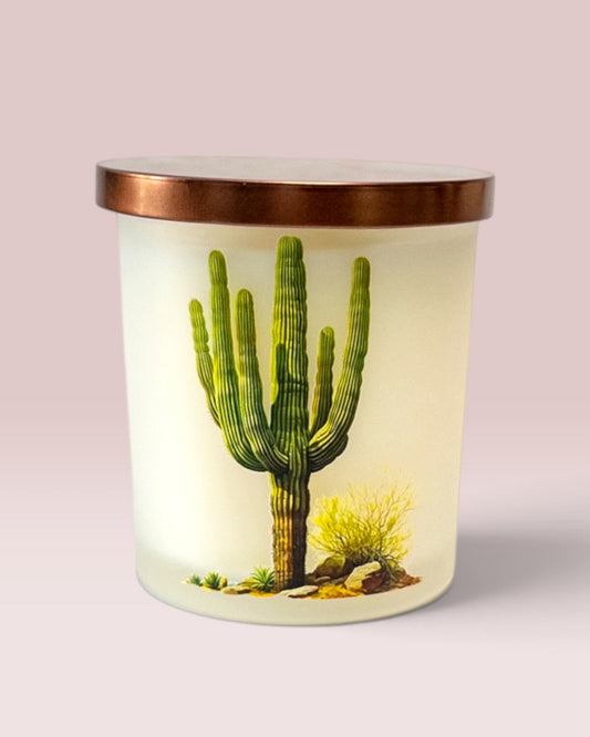Cactus Water 8 oz Candle with Copper Ld