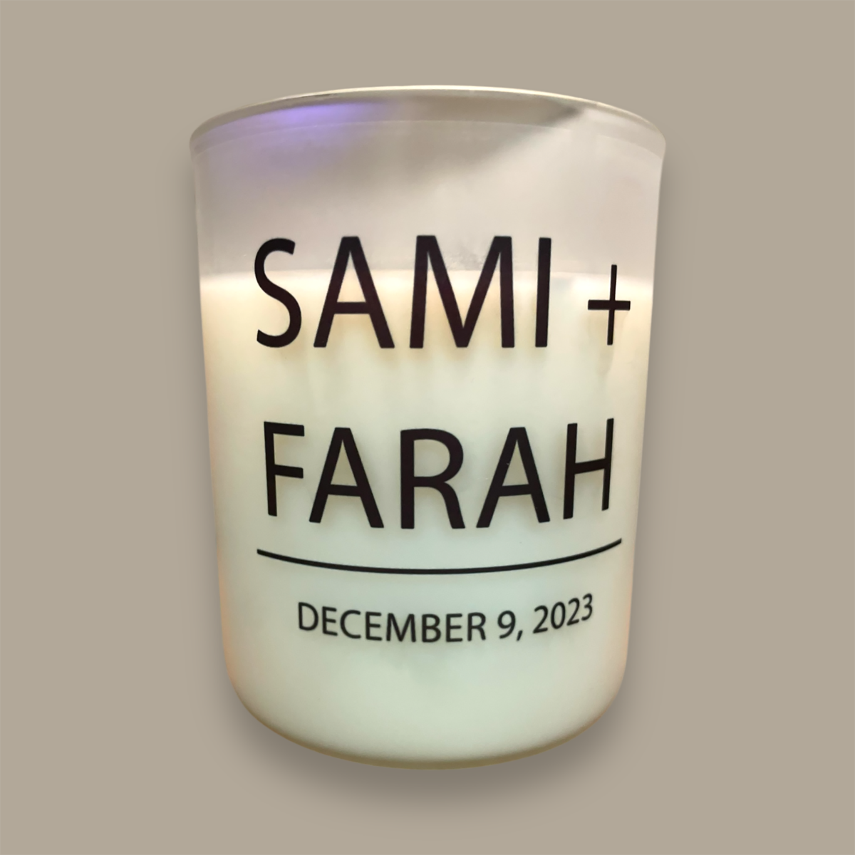 Personalized Custom Wedding Date Candle