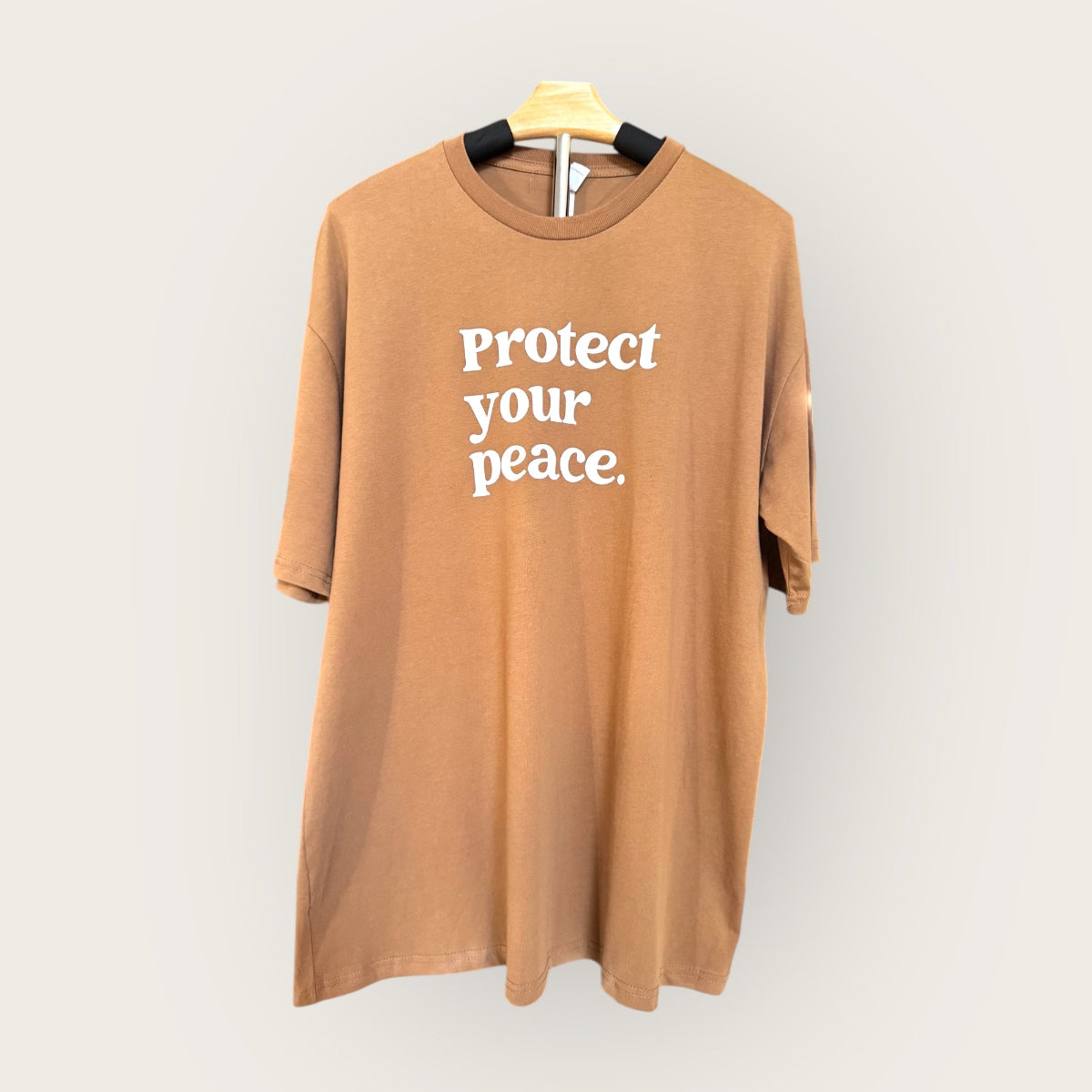 Protect your peace  t-shirt in color coconut