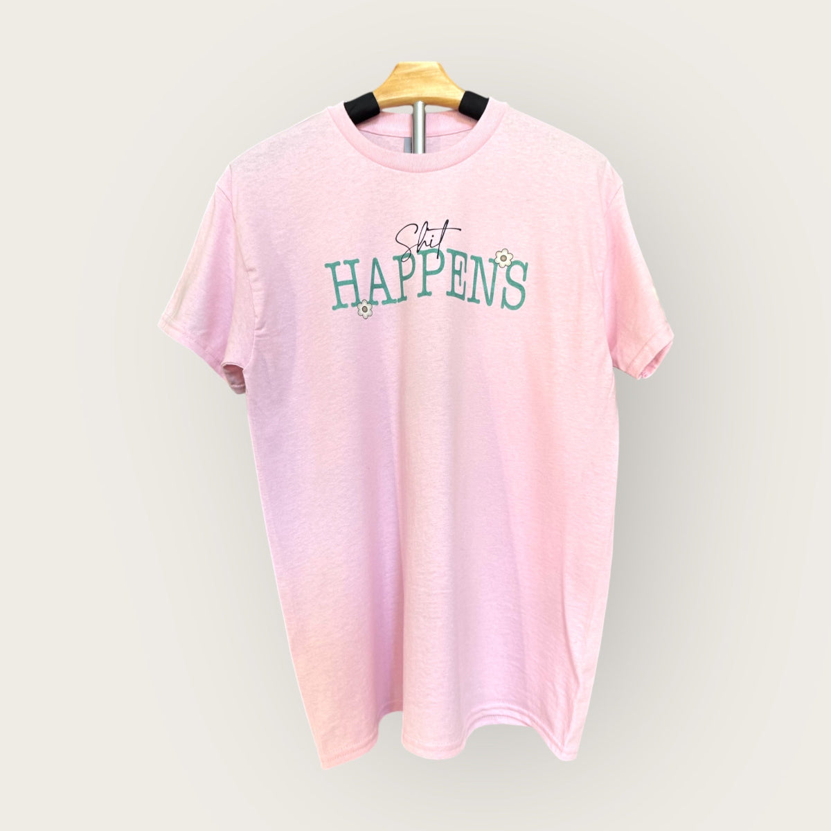Shit Happens  t-shirt in color light pink