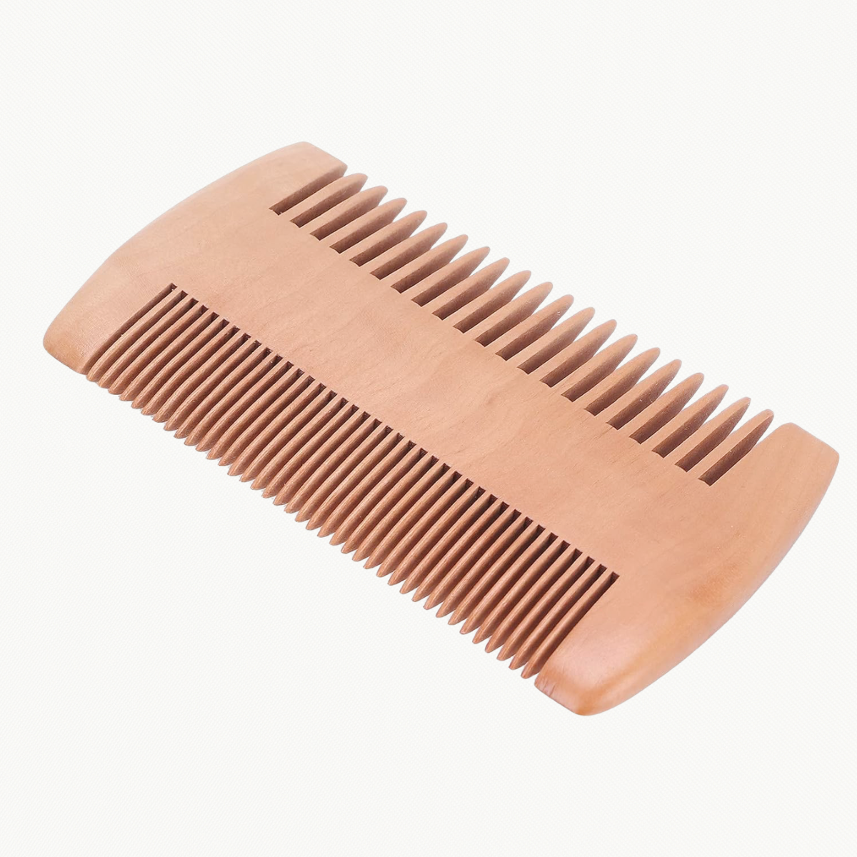 Brown comb on a white background