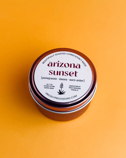 Arizona Sunset 4 oz Copper Tin Candle