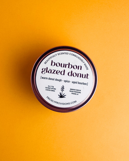 Bourbon Glazed Donut 4 oz Copper Tin Candle