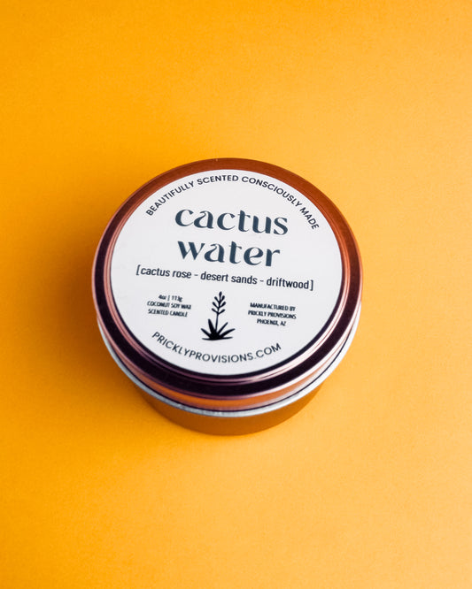 Cactus Water 4 oz Copper Tin Candle