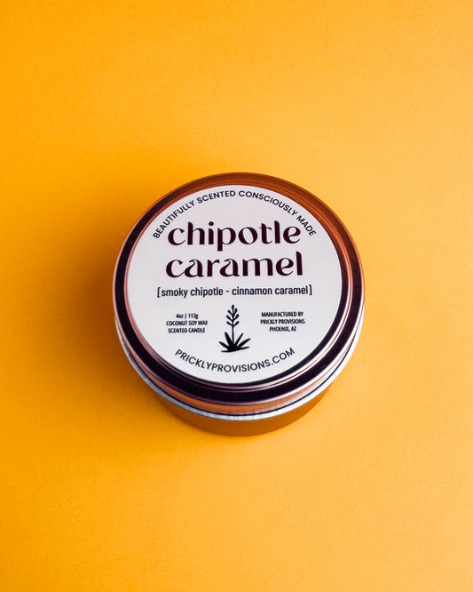 Chipotle Caramel 4 oz Copper Tin Candle