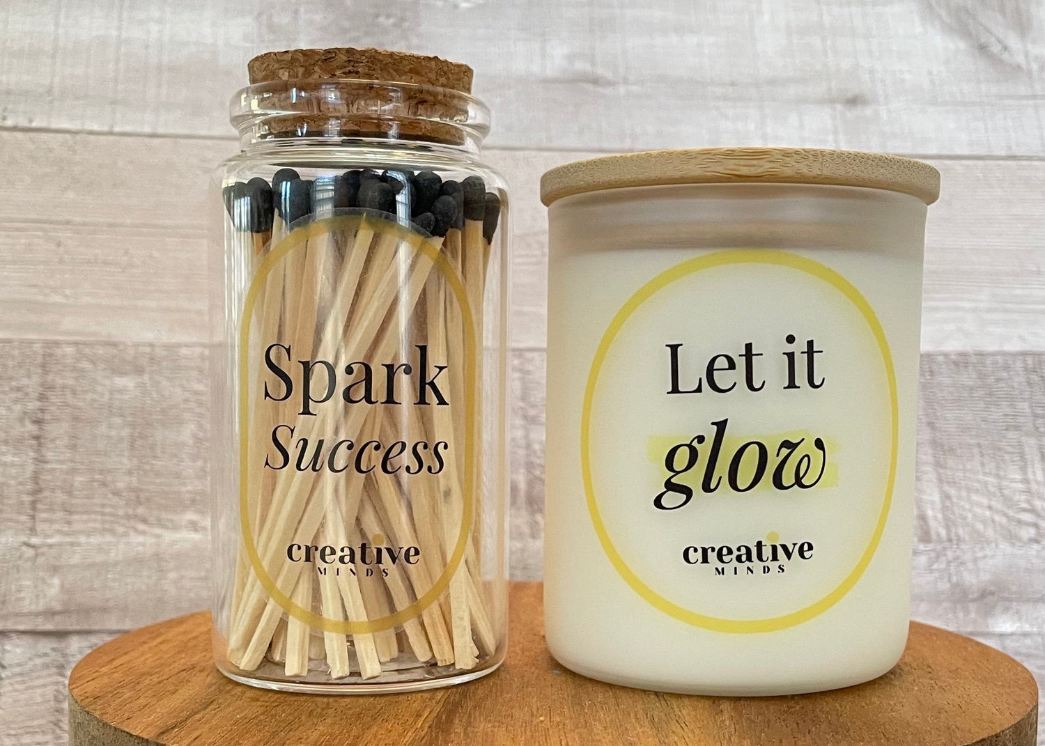 custom candle and match set