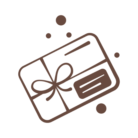 Gift card icon with a bow on a white background